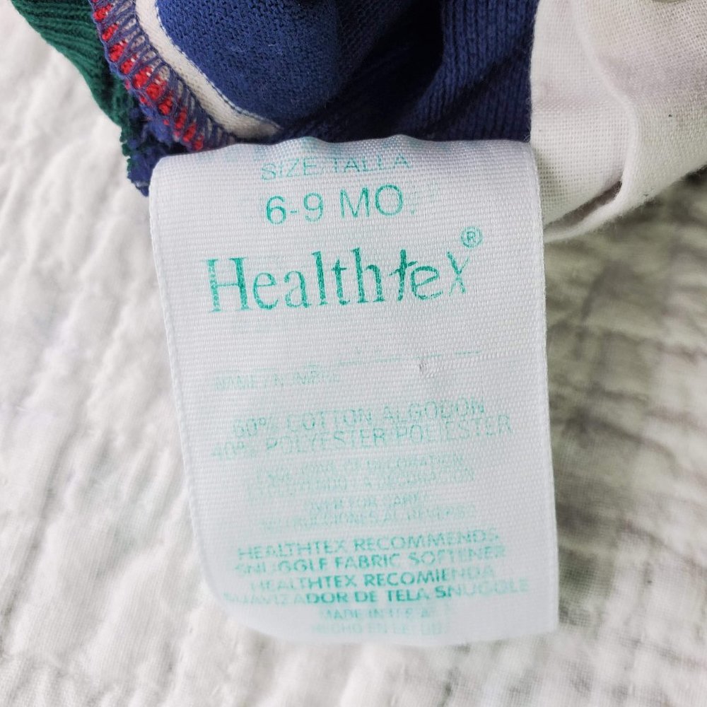 Vintage 70s 80s Baby Boy Lot Set of 5 TShirt Overalls Jumpsuit Blue 6/9 Months - Picture 12 of 16